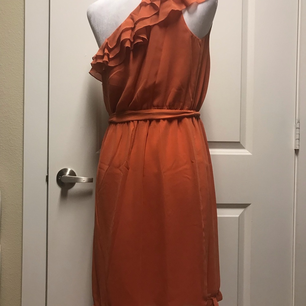 One Shoulder Ruffled Dress - Picture 3 of 4